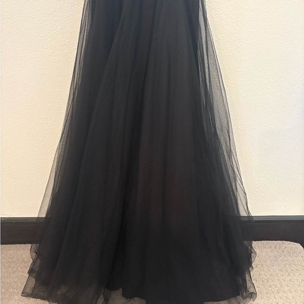 Hello Molly Whimsygoth Formal Black Tulle Midi Dress - Picture 7 of 8